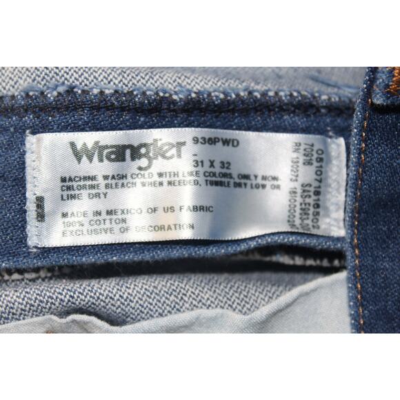 Wrangler 936PWD Blue Denim Jeans 31x32 Cowboy - Picture 4 of 5